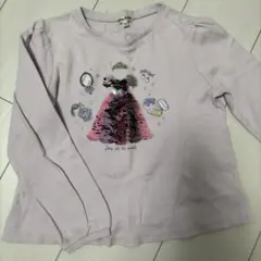 anyFAM 130 スパンコール付き長袖カットソー