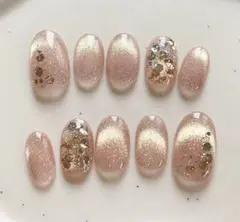 選べるカラー　ネイルチップ　サイズオーダー　マグネットフレンチ　埋め尽くし