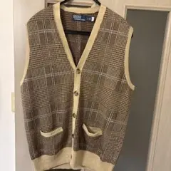 Polo Ralgh Laurenチェック柄 ニットベスト