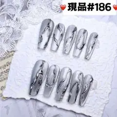 186現品推しネイルチップ付け爪量産型姫ギャルクロムハーツチークy2k痛ネイル