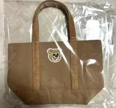 新品未使用タグ付き オールドテディガール　ワッペントートバッグ ベージュ