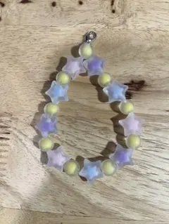 ハンドメイドストラップ・カラフル星