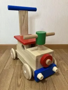 【森のカラフルロコ】 MOCCO 木のおもちゃ 手押し車
