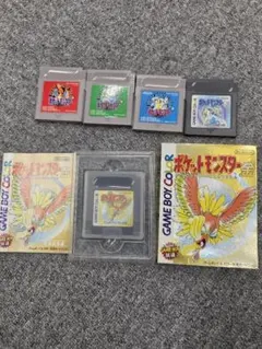 ポケットモンスター ゲームボーイ ソフト 5本セット(金、銀、青、緑、赤)