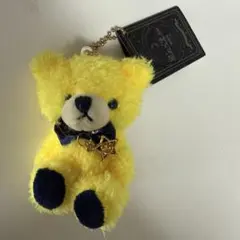 めいぐるみ　キーホルダー　くま　黄色