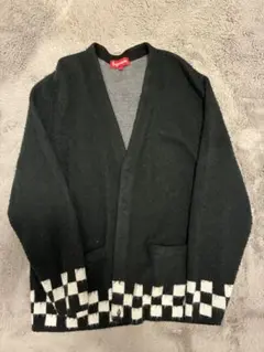 Supreme Checkered Cardigan Black S - メルカリ
