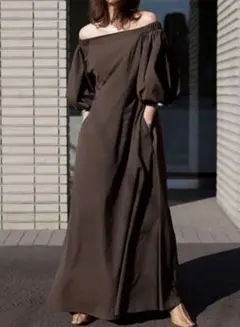 【FRAY I.D】ボリュームスリーブオフショルワンピース