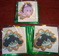 鬼滅の刃 アニマルクッキーバッジ 時透無一郎 不死川玄弥 3個セット