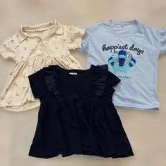 Tシャツ　3枚セット 110サイズ　女の子夏服　半袖　スパンコール　まとめ売り