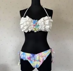 花柄フリル　ビキニ セパレート水着のサムネイル