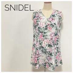 snidel フラワープリント　ノースリーブ　ワンピース　フリーサイズ
