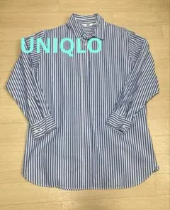 ユニクロストライプシャツ　ユニクロ　UNIQLO 長袖シャツ　ブルー　Ｓサイズ