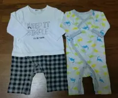 2点セット★べべBeBe 70㎝ ①ロンパース+②下着(肌着)　美品