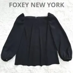 FOXEY フォクシー　ブラウス　38 美品 美品】フォクシーニューヨーク 長袖ブラウス シャツ 38 無地