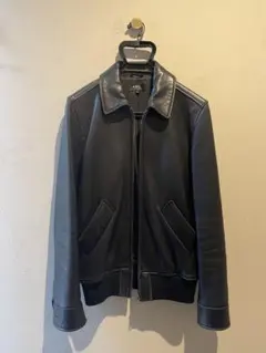 A.P.C. モトブルゾン　ブラックレザージャケット XS