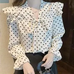ドット柄ブラウス【セール価格】