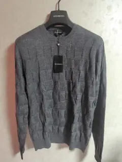 未使用 EMPORIO ARMANI グレー クルーネックセーター 新品タグ付き