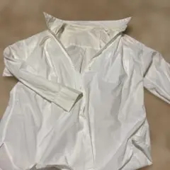 GU ホワイト 長袖シャツ 100%コットン