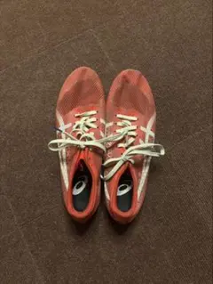 ASICS RP5 スパイクシューズ ホワイト/オレンジ 長距離シューズ - メルカリ