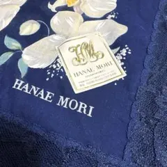 新品 ハナエモリ 大判ハンカチ レース付き花柄ハンカチ　花柄