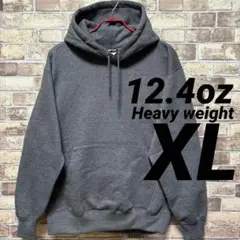 12.4oz ヘビーウェイトパーカー　XL 無地　チャコール
