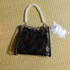 透明巾着型ショルダーバッグ