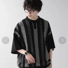【美品✨️】RAGEBLUEレイジブルー レトロジャガードビッグポロシャツのサムネイル