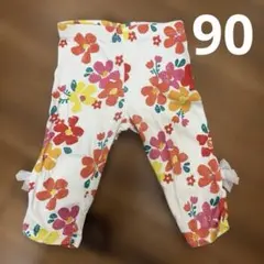 ベビースパッツ　90cm 花柄　女の子　ストレッチ