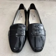 TEMPERATE レインシューズ　ローファー　黒　　37 23.5cm