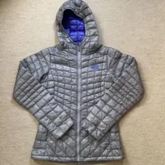ノースフェイス　フード付きキルティングジャケット XS グレー　レディース