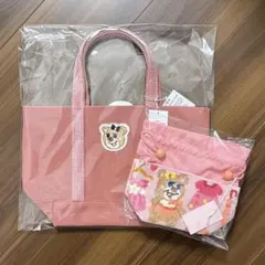 オールドテディガール　ワッペントートバッグ　ニナズクローゼット　巾着