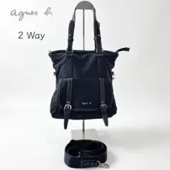 アニエスベーボヤージュ2way ショルダーバッグ ハンドバッグ アニエスベー 黒