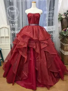 MATSUO 松尾 カラードレス　赤　ワインレッド　ウェディング　ドレス