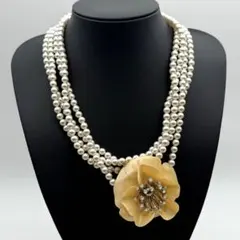 超希少✨未使用保管 ミュウミュウ シェル　3連 パールネックレス　シルバー 2026年最新】miumiu ネックレス パールの人気アイテム - メルカリ