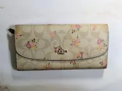 COACH コーチ 長財布 シグネチャーキャンバス フローラル CC489 花柄