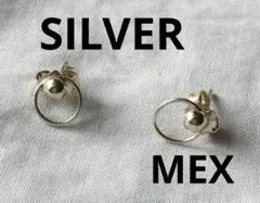 ビンテージ　サークル　シルバー　ピアス　SILVER　MEX　メキシコ