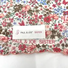 シール付き　PAUL&JOE　スカーフ　ハンカチ　コットン　花　フラワー