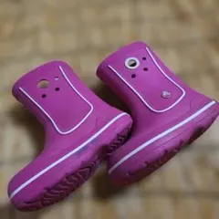 クロックス/ピンクの防水長靴18.5~19