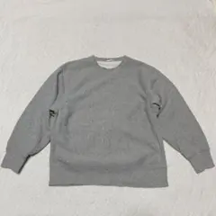 ジーユー グレー クルーネック スウェット トレーナー 無地 シンプル