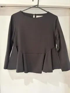 DressLab　ペプラム　トップス　L 黒　ブラックのサムネイル