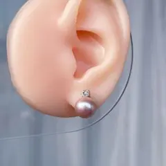 【本真珠】桜ピンク♡天然パールピアス シルバー925