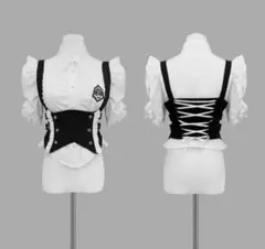 DimMoire学園ブラウス+ジレset White&Black M