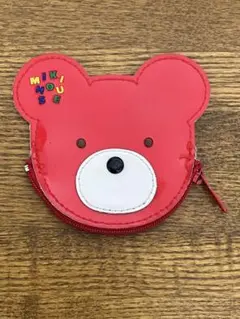 MIKI HOUSE ミキハウス くま型 コインケース 小銭入れ レッド