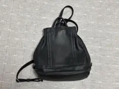 ブラック レザー調 リュックサックのサムネイル