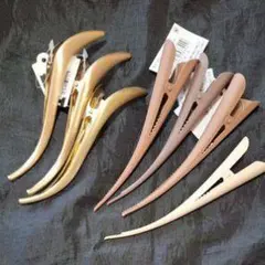 ヘアクリップ 6個セット ゴールド ベージュ