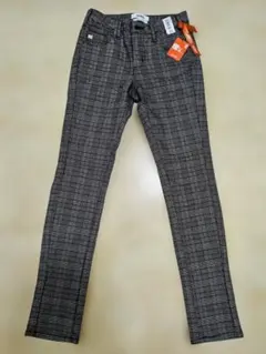Something 暖パン チェック柄 スキニーパンツ 新品タグ付き
