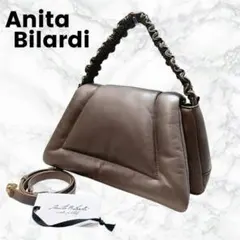 Anita Bilardi パフ レザー 2way バッグ ギャザーハンドルのサムネイル