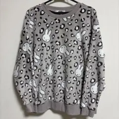 【新品未使用】miffy 70周年 ヒョウ柄 フリース プルオーバー M