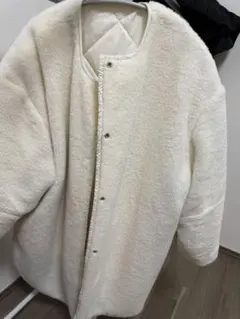 リバーシブルキルティングハーフコート　ホワイト　値下げ交渉受付中。