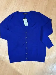 INGNI 青 Vネック カーディガン Mサイズとアイボリーマフラーのセット